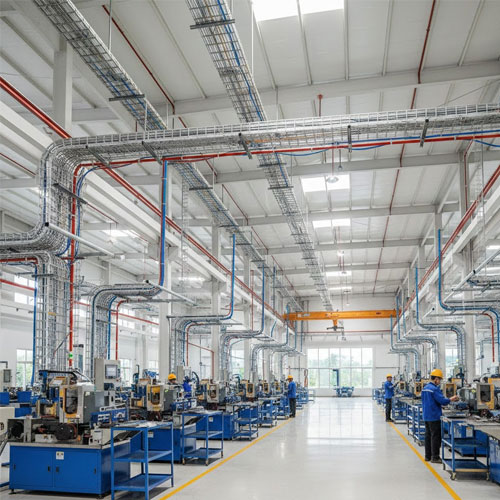 Flexible conduit pipe used in heavy industrial zones of Binh Duong Vietnam