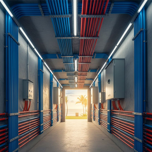 Flexible conduit pipe used in residential and commercial projects in Galle Sri Lanka